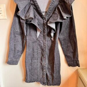 Karlie Gray Denim Ruffle Dress
